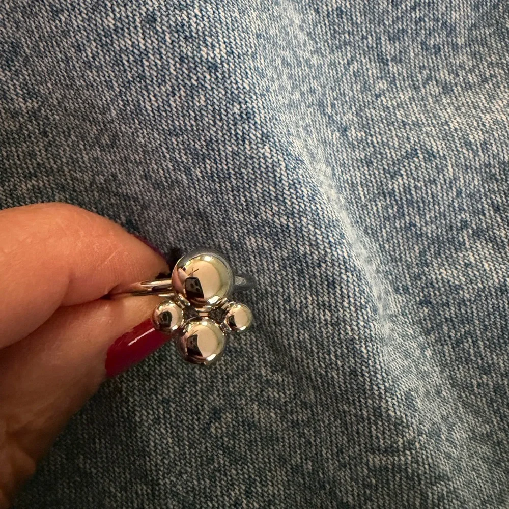 Calvin Klein Ring-Spinner/Fidget/Paw Print Stainless Steel w/Dust Bag NWT NIB - Picture 2 of 5